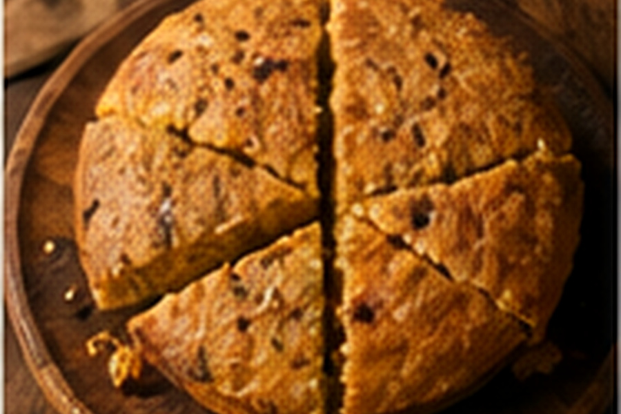 Cherokee bean bread home adaptation with cornmeal and beans